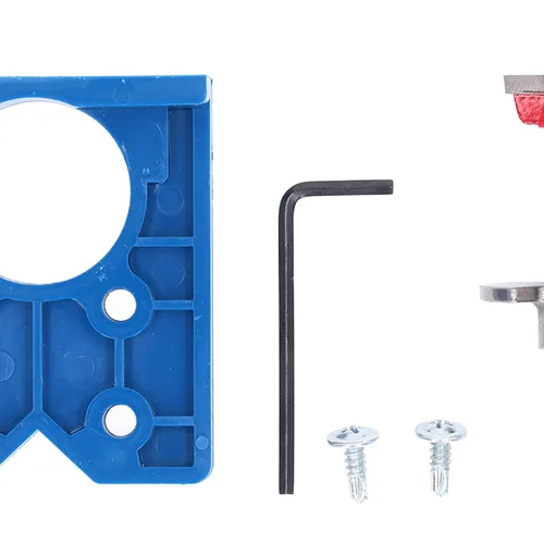 Vista 7 de Taladro de plantilla de bisagra 1.378 in Kit de herramientas de perforación ocultas para muebles de puerta y ventana