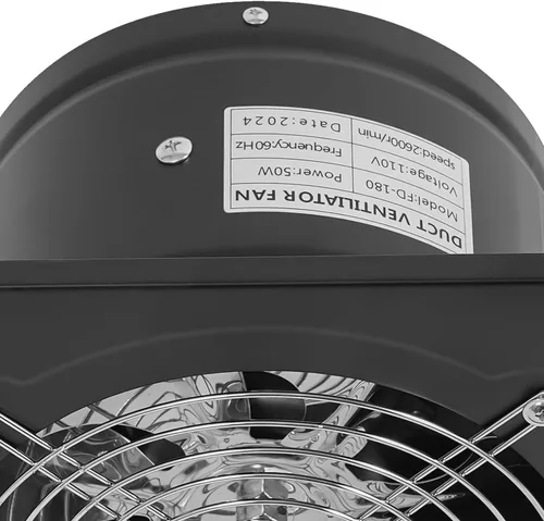 Vista 9 de DNYSYSJ Ventilador de escape de 7 pulgadas, extractor de ventilación axial de metal industrial, ventilador de aire comercial, extractor, montaje