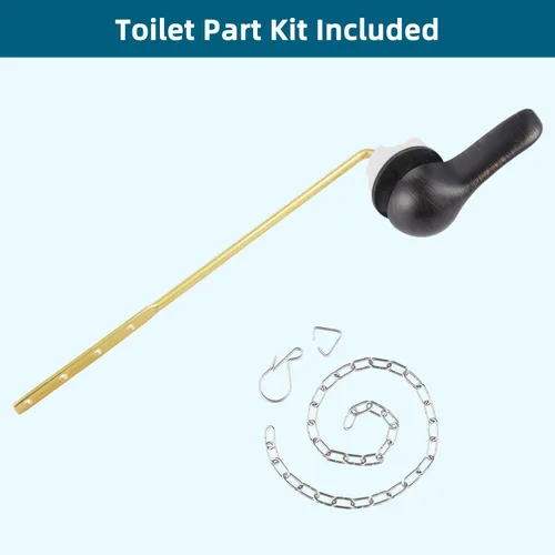 Vista 6 de Hygie Rinse Kit universal de repuesto de mango de inodoro de metal, palanca de montaje frontal compatible con American Standard/Glacier Bay - Mango