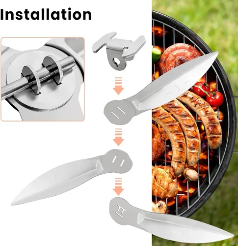 Vista 4 de Kit de sistema de limpieza con un solo toque de 22.5 pulgadas, herramienta de eliminación de cenizas de acero inoxidable, compatible con piezas