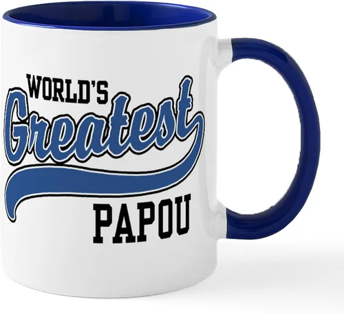 Vista 30 de CafePress Papou (Worlds Best) Taza de café de cerámica (11 oz (11.0 fl oz)