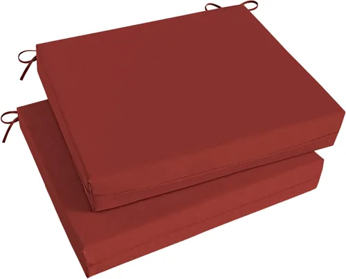 Vista 45 de Basic Beyond Juego de 4 cojines para sillas de exterior, cojines de exterior para muebles de patio, cojines resistentes al agua para sillas de patio