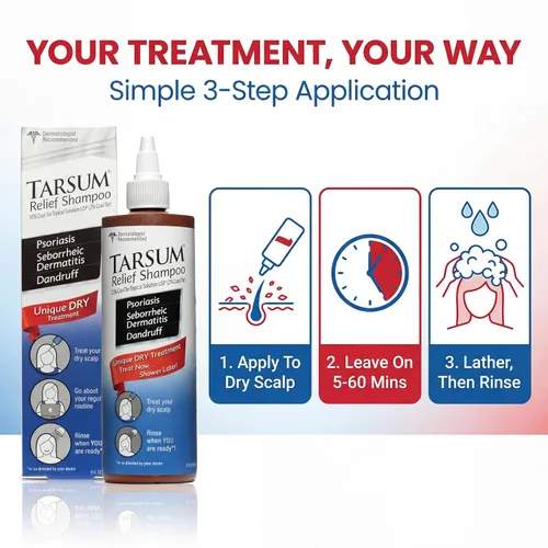 Vista 4 de Tarsum Champú para psoriasis extra fuerte, champú y acondicionador de alquitrán de carbón para psoriasis del cuero cabelludo, dermatitis seborreica