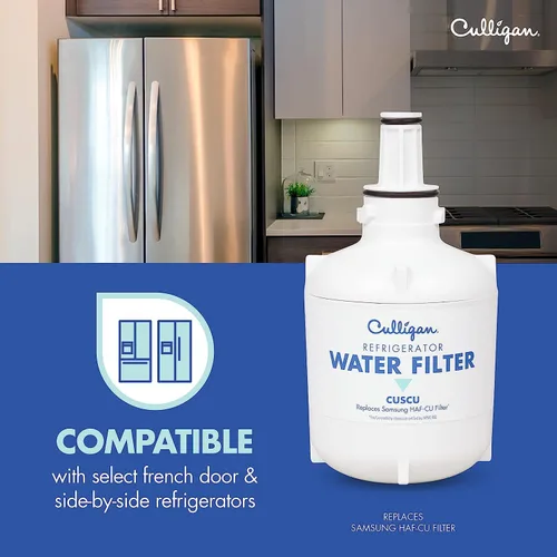 Vista 4 de Culligan CUSCU - Filtro de agua para refrigerador Reemplazo para filtro de agua Samsung (HAFCU1) Reemplazar cada 6 meses Paquete de 1
