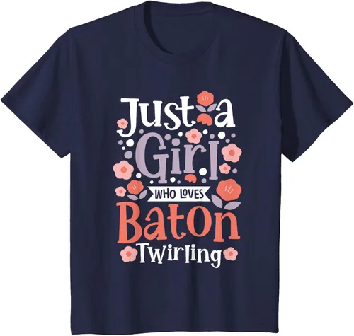 Vista 77 de A Girl Who Loves Baton Twirling - Camiseta de giro Majorette Twirler, Negro