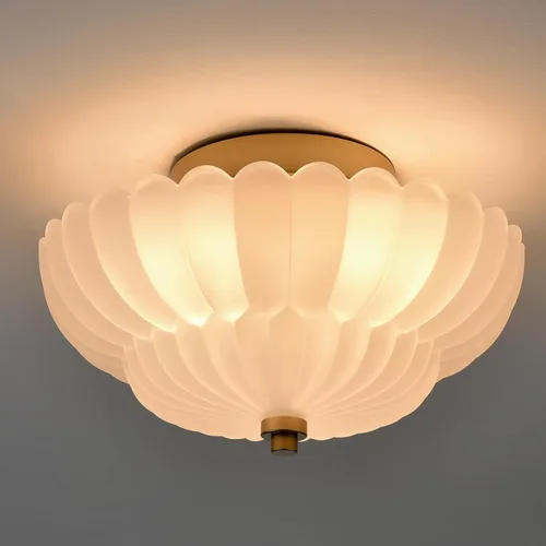 Vista 9 de HYDELITE Lámpara de techo moderna negra de montaje empotrado de 3 luces, cerca del techo, con pantalla de vidrio ámbar escamoteado para sala