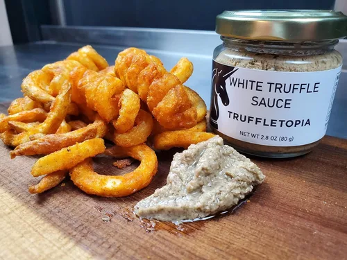 Vista 5 de Truffletopia I Salsa de trufa blanca I con trufas blancas reales de Italia I cobertura versátil o condimento, para condimentar, cocinar y hornear