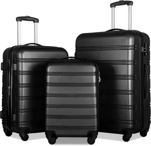 Vista 74 de Merax Equipaje Sets 2 piezas Hardshell 20&28 IN Maleta Set con bolsa de lona