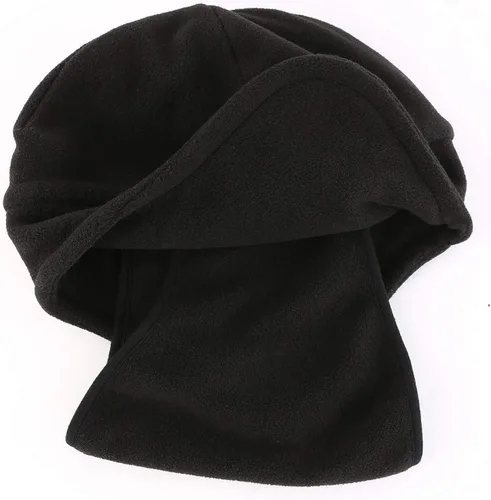 Vista 4 de LLmoway Gorro de invierno 2 en 1 para hombre, cálido, forro polar, orejeras, calavera, máscara de esquí