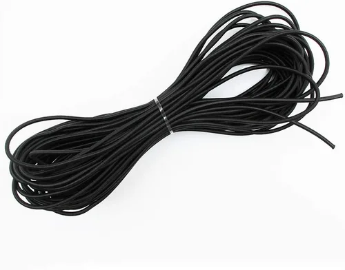 Vista 7 de Cuerda elástica de 1/4 pulgadas x 50 pies, cuerda elástica resistente a los Negro