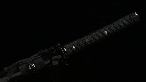 Vista 4 de Espada 41 & Mano Forjado Completo Negro 1060 Sharp Blade Real Japonés Samurai Katana Espada