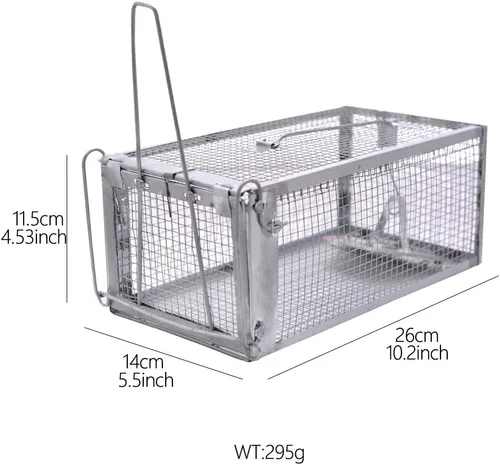 Vista 2 de Trampa para ratas de calidad, trampas de jaula de ratones con animales vivos, atrapa y libera ratones, ratas, ardillas, plagas, roedores y plagas