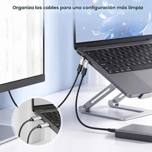 Vista 8 de Cable Matters Paquete de 2 adaptadores USB C en ángulo recto de 40 Gbps