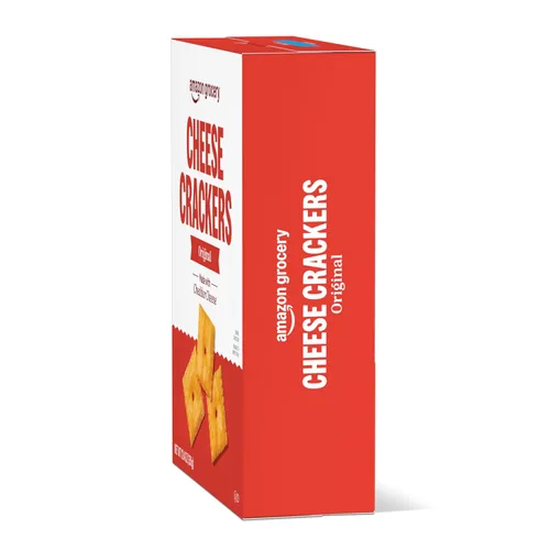 Vista 4 de Amazon Grocery, Original Cheese Crackers, 12.4 onzas (anteriormente Happy Belly, el empaque puede variar)