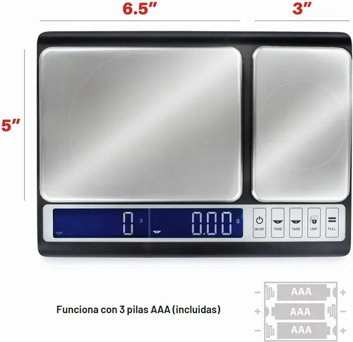 Vista 7 de Smart Weigh, balanza culinaria para cocina, 10 kg x 0.01 g, digital, con plataformas dobles para hornear, cocinar, alimentos e ingredientes