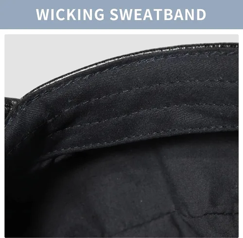 Vista 4 de Boina para mujer, de piel sintética, con velo, estilo casual, para panadero, capitán Newsboy-negro