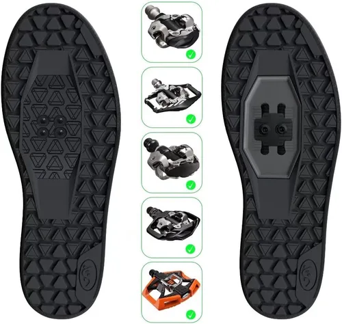 Vista 3 de MTB - Zapatos de ciclismo de montaña para hombre, 2 pernos adecuados para todos los pedales SPD (XCAM), compatibles con Peloton ligero y cómodo