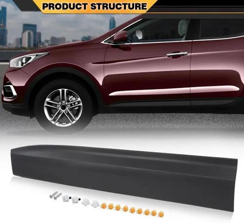 Vista 8 de CNNELL Guarnición de la puerta del lado del conductor del lado del conductor inferior compatible con Hyundai Santa Fe Sport 2013-2018