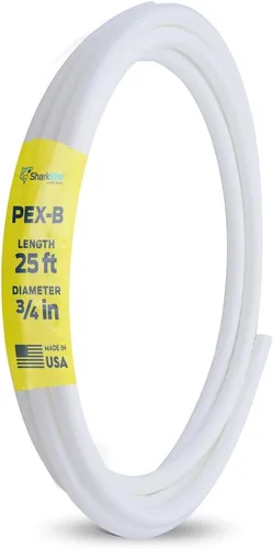 Vista 9 de SharkBite - Tubo de agua flexible PEX-B blanco de 1/2 pulgada x 1.5 metros, hecho en los Estados Unidos, paquete de 10, para fontanería, U860W5