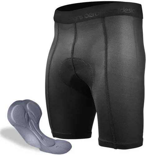 Vista 7 de AERO TECH DESIGNS Pantalones cortos Elite Liner para hombre Ropa interior acolchada de gel de larga distancia Fabricado en Estados Unidos