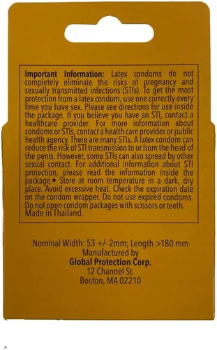 Vista 2 de Condones lubricados con sabor a plátano - 3 piezas