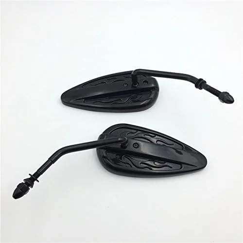 Vista 3 de XKH GROUP - Espejo retrovisor de aluminio para Harley Fat Bob Fxef Low Rider Fxsb Glide Fxwg