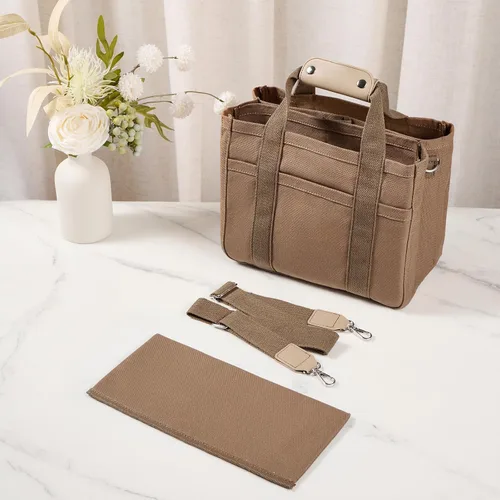 Vista 3 de PUNCK Moonelo Everything - Bolsa de lona con múltiples bolsillos para mujer, bolsa de lona casual con múltiples bolsillos de gran capacidad