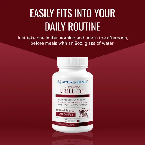 Vista 6 de Approved Science Aceite de krill - 2000 mg de aceite de krill antártico, 650 mcg de astaxantina - 260 mg EPA, 160 mg DHA - 60 cápsulas blandas - 1