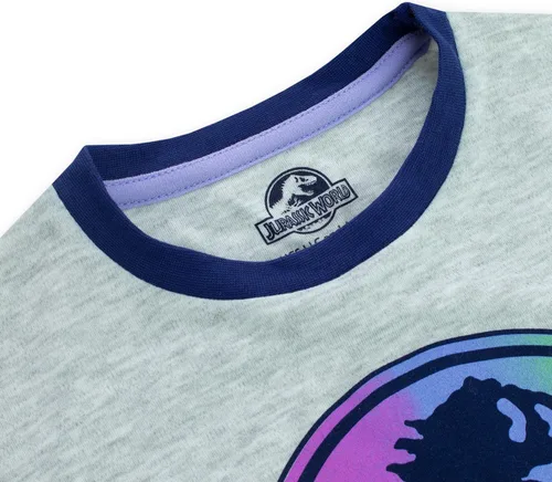Vista 5 de Jurassic World Pijama de dinosaurio para niñas de manga corta