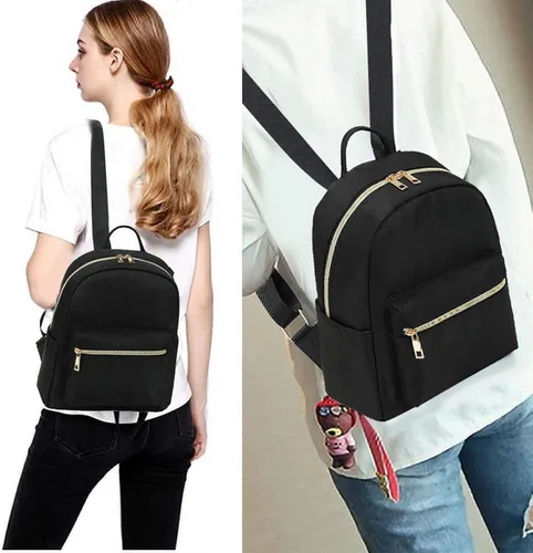 Vista 7 de Mini mochila para niñas resistente al agua pequeña mochila bolso de hombro para mujeres adultos niños viaje escolar