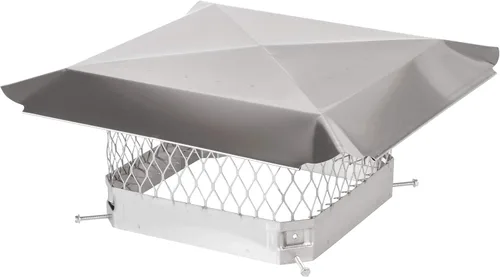 Vista 7 de Draft King CBO913 - Tapón de chimenea de acero galvanizado negro con perno, 9 x 13 pulgadas