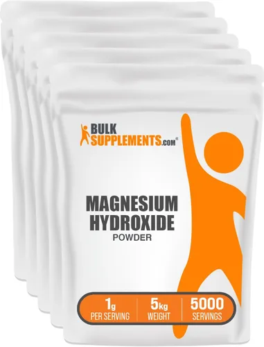 Vista 8 de BulkSupplements. com Polvo de hidróxido de magnesio – Suplemento de hidróxido de magnesio – Grado alimenticio y sin gluten, 0.04 oz por porción, 100