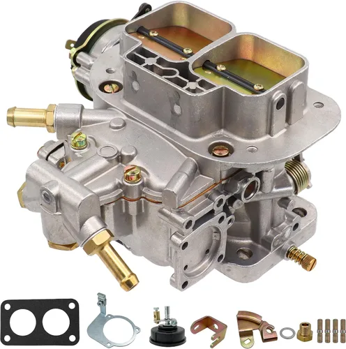 Vista 6 de Carburador de 2 barriles 38/38 para Weber 38 x 38 4 CYL estrangulador eléctrico compatible con BMW VW Ford Jeep Toyota Pickup, para Fiat Renault