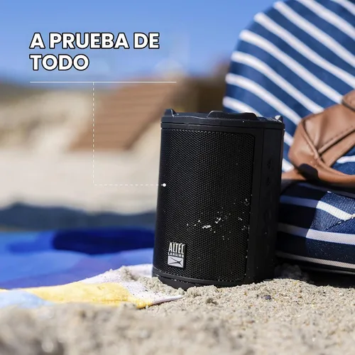 Vista 2 de Altec Lansing - Altavoz Bluetooth inalámbrico HydraMotion con sonido de 360 grados, impermeable IP67 portátil para exteriores, a prueba de golpes, a