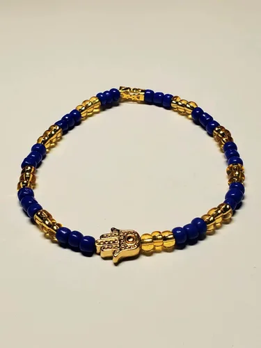 Vista 25 de 3 pcs Ilde Cowrie seashell Evil Eye Hamsa Hand Orisha Santeria Pulseras Bracelet Set