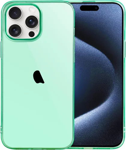 Vista 47 de JJGoo Funda transparente compatible con iPhone 15 Pro, funda de teléfono de TPU suave y transparente, funda antigolpes transparente a prueba