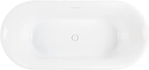 Vista 3 de Signature Hardware 449036 Halliford - Bañera independiente de acrílico (66 pulgadas), color blanco