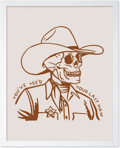 Vista 74 de Poster Master Póster de You've Yeed Your Last Haw - Impresión retro de vaquero marrón - Arte occidental - Arte moderno - Arte del salvaje oeste