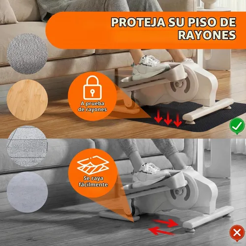 Vista 7 de Stepwaver Alfombrilla antideslizante de goma de doble cara para máquina elíptica, alfombrilla antideslizante de 24 x 17 pulgadas para placa