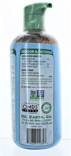 Vista 4 de Dr. Earth Organic & Natural Pump & Grow House - Alimento líquido para plantas, 16 onzas, azul