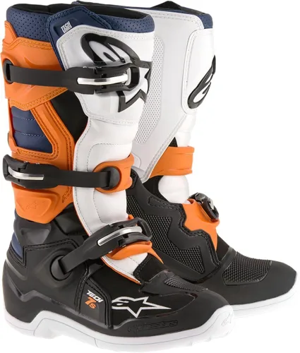 Vista 11 de Alpinestars Botas Tech 7S Unisex Juveniles Negro/Plata/Blanco/Oro