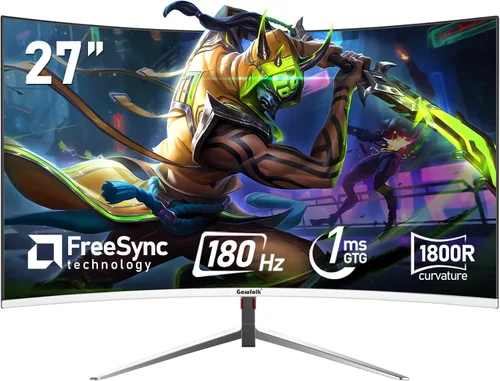 Vista 12 de Gawfolk - Monitor para juegos de 24.5 pulgadas, PC 200Hz, pantalla FHD 1080p, altavoces incorporados, 1ms sin bisel, FreeSync, 99% sRGB, ángulo
