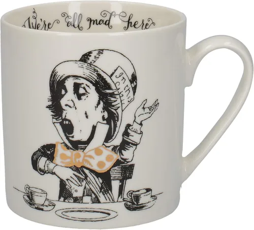 Vista 8 de V&A Taza de Alicia en el País de las Maravillas en caja de regalo, diseño de Alicia, porcelana fina, color blanco, 11.8 fl oz