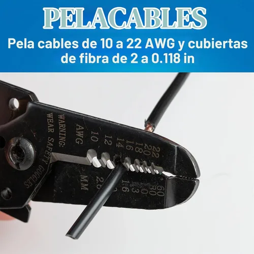 Vista 2 de Jonard Tools JIC-1022 10-22 AWG Pelacables y cortador, longitud de 6-3/4