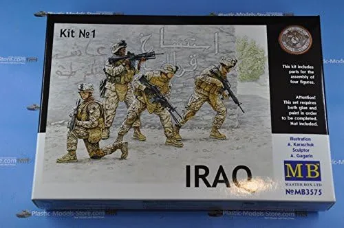 Vista 2 de Master Box Irak KIT #1 Tropas estadounidenses 4 Figuras 1/35 3575