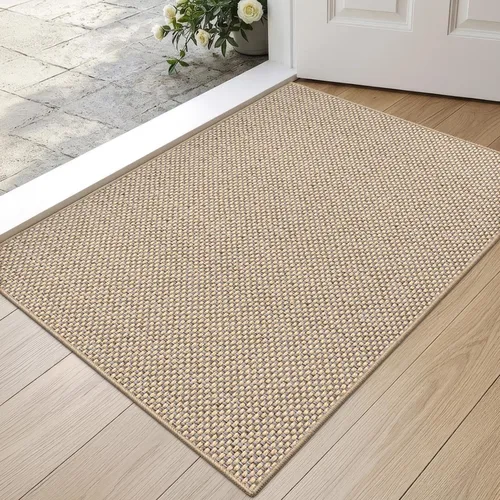 Vista 49 de DEXI Tapete delgado para puerta de entrada interior, 24 x 36 pulgadas Beige