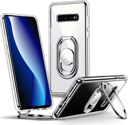 Vista 10 de Shields Up Funda para Samsung Galaxy S20 con soporte, Galaxy S20 transparente con soporte de doble anillo [ajustable y plegable] Funda protectora a