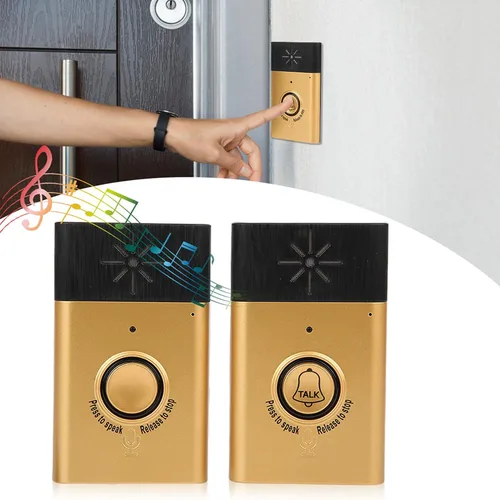 Vista 2 de Timbre de voz inalámbrico inteligente, intercomunicador de voz bidireccional, sistema de control de acceso, volumen ajustable para el hogar