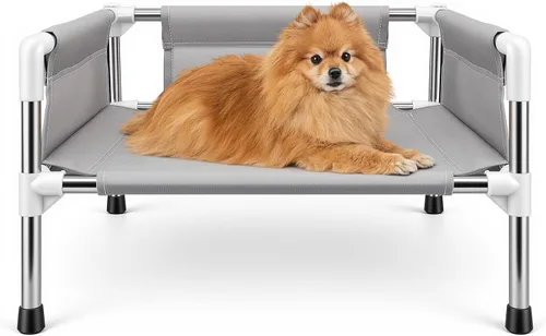 Vista 8 de Makerfire Cama elevada para perro, sofá cama elevada para perros medianos, cuna refrescante desmontable para interiores y exteriores, con patas
