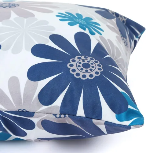 Vista 3 de ROCK CLOUD Juego de 4 fundas de almohada azules de 18 x 18 pulgadas, fundas de almohada decorativas para sofá, fundas de almohada modernas para sala